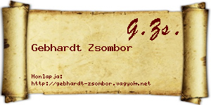 Gebhardt Zsombor névjegykártya
